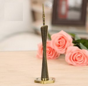 Mô hình tháp truyền hình Canton, cao 18cm, bằng kim loại