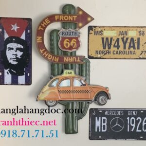 Mô hình tranh thiếc cây xương rồng 3D đậm chất miền Viễn Tây