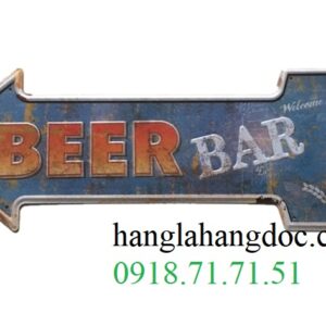 Mũi tên sắt dập nổi kiểu retro vintage trang trí chuyên bar cafe (16x45cm)