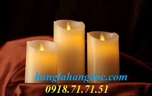 Nến sáp điện tử, ánh nến lắc lư, cao 15 cm, đường kính 7.5cm