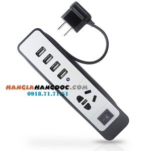 Ổ điện: 04 cổng USB, 01 ổ cắm đa năng