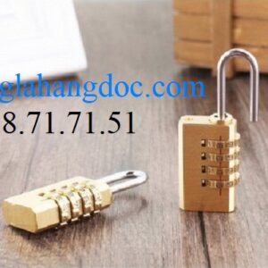 Ổ khóa đồng 4 số cho hành lý du lịch (balo, túi xách, va li)