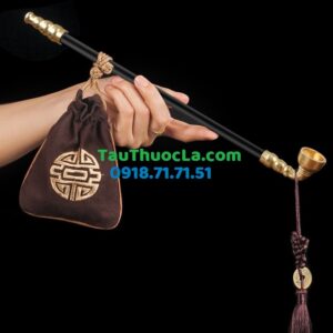 Ống điếu ay032 gỗ mun siêu dài 32cm hút thuốc lá sợi