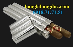 Ống inox đa năng đựng 02 điếu cigar & rượu bỏ túi cá tính