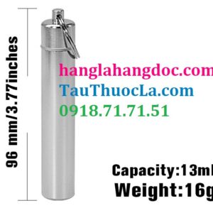 Ống móc khóa inox 304 đựng thuốc lá sợi kín hơi, chống bay mùi