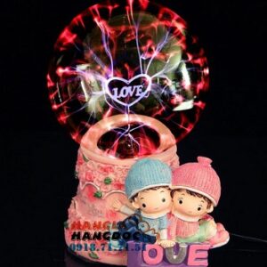 Plasma ball đôi tình nhân Love lãng mạn (4 inches)