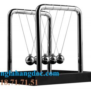 Quả lắc Newton chân đế gỗ cỡ nhỏ GV1 (9×7,6x9cm), khung thép
