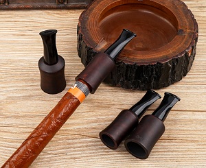 Tẩu bắt tóp cigar gỗ mun CIG-3 (ring 43-47)