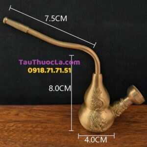 Tẩu đồng hồ lô lọc nước 2 in 1 (điếu và sợi) HR-26 khắc rồng