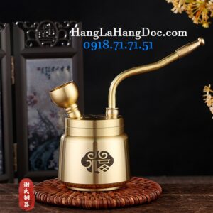 Tẩu đồng lọc nước CB-680 cho thuốc lá sợi và 3 cỡ điếu