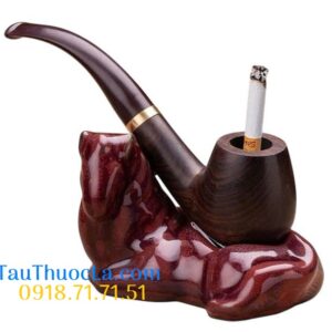 Tẩu gỗ mun MU-303 hút thuốc lá sợi, điếu lớn và nhỏ/ esse