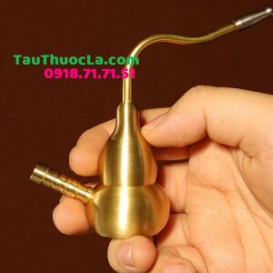 Tẩu nước hồ lô đồng nguyên chất CP-8252 hút thuốc lá sợi & 3 cỡ điếu