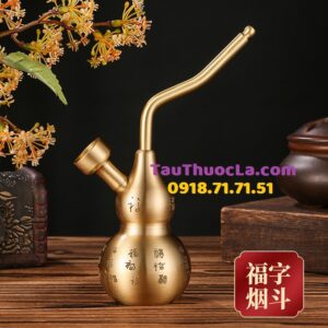 Tẩu nước nồi cao HL-790 đồng nguyên chất hút thuốc lá sợi & 3 cỡ điếu