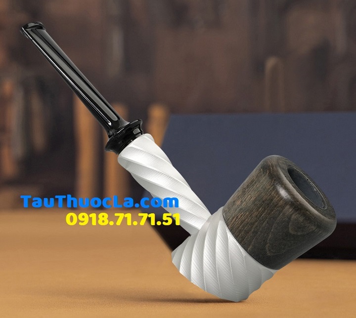 Tẩu pipe JE-578 hợp kim cối mun có thể tháo rời