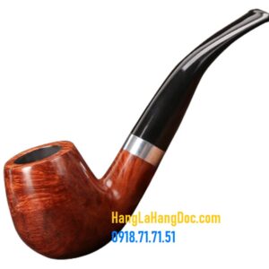 Tẩu pipe S-1827 gỗ thạch nam khoen inox cao cấp