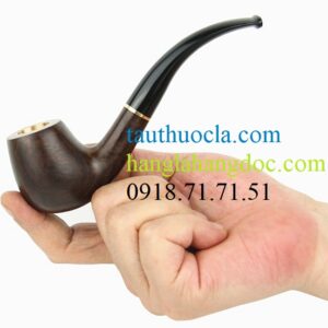 Tẩu pipe gỗ mun cối đồng 3 in 1 hút thuốc lá sợi & cắm điếu MU-301