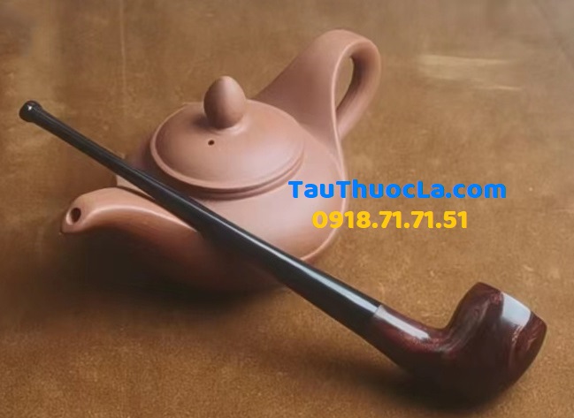 Tẩu pipe mini gỗ thạch nam cán dài cối nhỏ TN-82