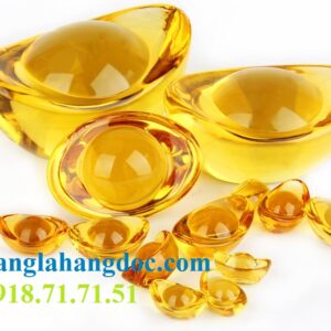 Thỏi vàng D6 bằng pha lê tinh khiết K9 dài 6cm