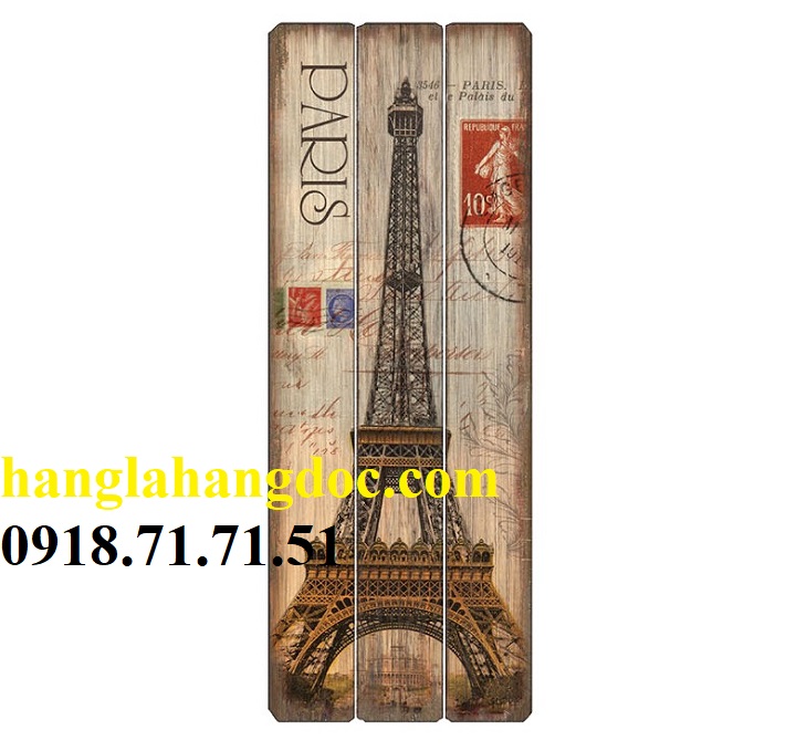 Tranh gỗ 30×80 phong cách Retro vintage châu Âu