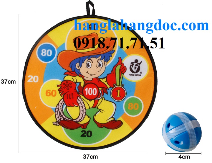 Trò chơi ném phi tiêu bóng gai dính, cỡ lớn 37cm