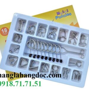 Trò chơi thử thách tháo lắp vòng sắt 18 món (Metal puzzle set of 18)