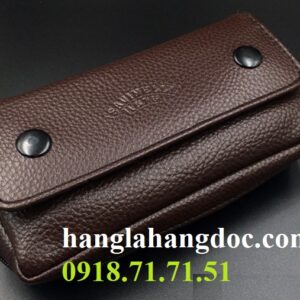 Túi da Savinelli đựng tẩu pipe hút thuốc lá sợi 3 ngăn