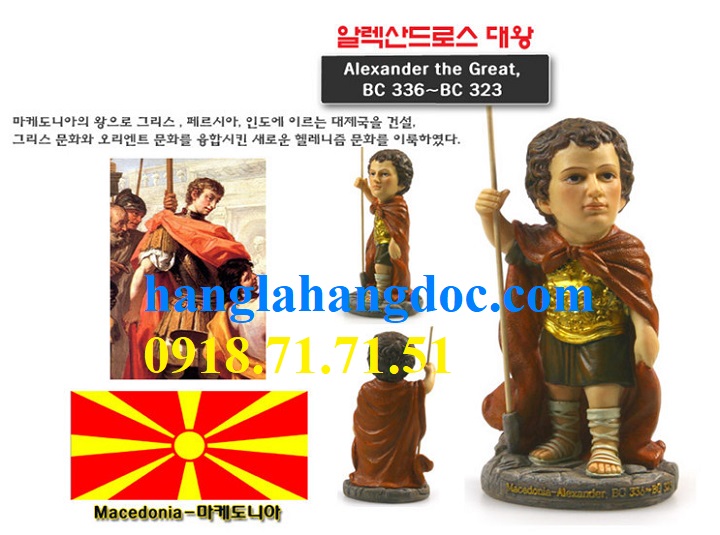 Tượng 3D thu nhỏ cao cấp của Alexander Đại đế