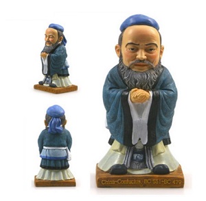 Tượng Khổng Tử người sáng lập Nho giáo (7.5×7.5x16cm)