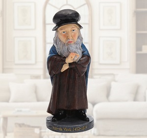 Tượng Leonardo Da Vinci, một thiên tài toàn năng (7x7x16cm)