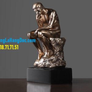 Tượng người suy tư bằng nhựa thông decor để bàn