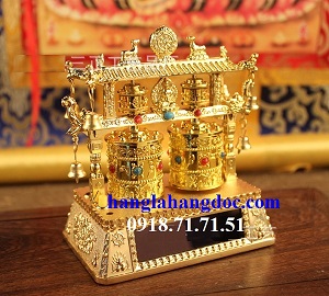 Vòng kinh luân đôi xoay dùng pin và ánh nắng V4
