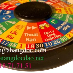 Vòng quay sát phạt 32 hiệu lệnh uống bia (cỡ 25cm, 2 mặt)
